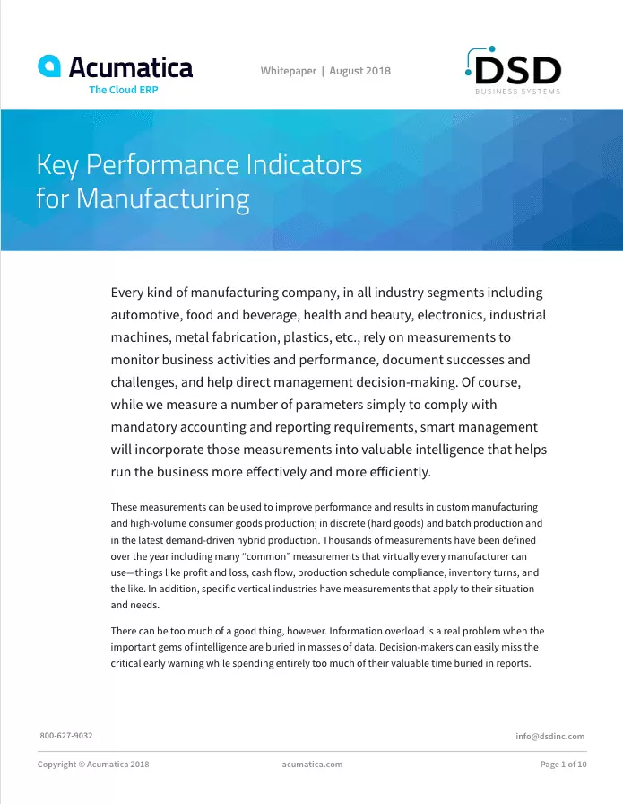 Manufacturing KPIs, KPIs for Manufacturers