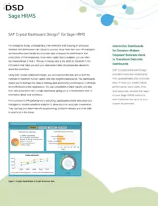 Sage HRMS SAP Crystal Dashboard