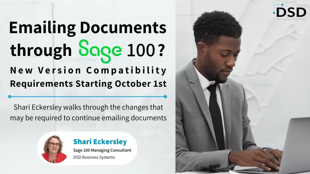 Sage 100 Emailing Documents Changes