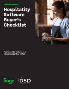 Hospitality Accounting Software Buyers Checklist