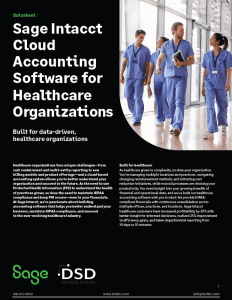Sage Intacct for healthcare organizations